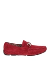 Ferragamo Parigi Eco Man Loafers Brick Size 8.5 Calfskin In Red