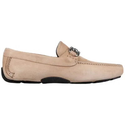 Ferragamo Parigi Eco Men's Driving Loafers In Beige