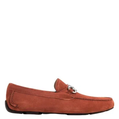 Ferragamo Parigi Gancini Driver Shoes In Brown