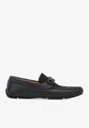 Ferragamo Black Loafers With Ganicini Plaque On The Front In Leather Man In Black