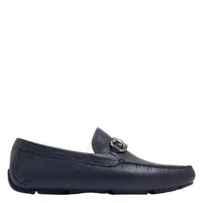 Ferragamo Leather Loafers With Metal Bit Detail In Black