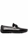 Ferragamo Paris Leather Loafers In Black
