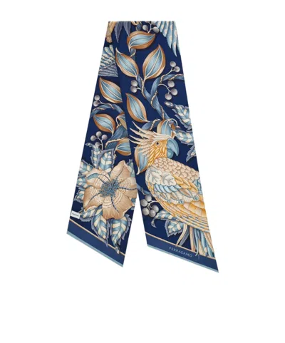 Ferragamo Parrots Print Bandeau In Blue