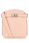Ferragamo Pastel Pink Leather Gancini Phone Case In Pink