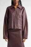 Ferragamo Patch Pocket Jacket In Oxblood