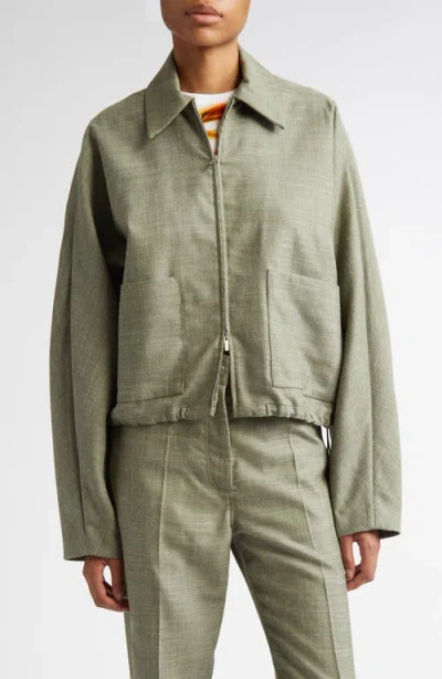 FERRAGAMO FERRAGAMO PATCH POCKET VIRGIN WOOL & SILK BLEND JACKET