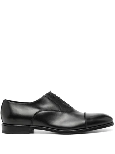 Ferragamo Patchwork Lace-up Shoes In Black