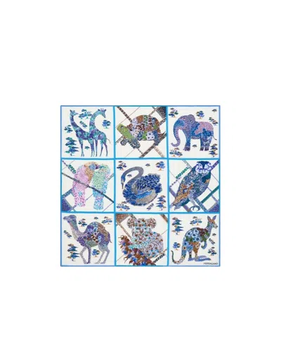 FERRAGAMO PATCHWORK PRINT SILK SCARF