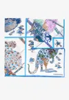 Ferragamo Patchwork Print Square Silk Scarf In Multi