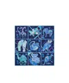 Ferragamo Patchwork Printed Silk Scarf In Blue
