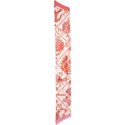 Ferragamo Patchwork Silk Skinny Scarf