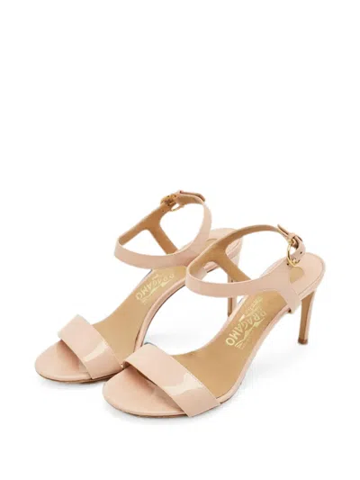 Pre-owned Ferragamo Patent Leather Ankle-strap Sandals In Pink