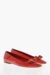 Ferragamo Ballerina Flats With Vara Bow In Red
