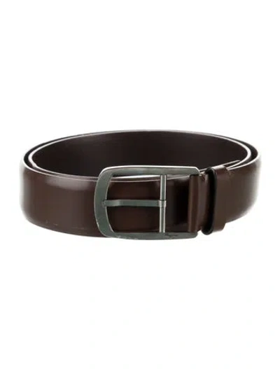 Pre-owned Ferragamo Patent Leather Belt In Brown