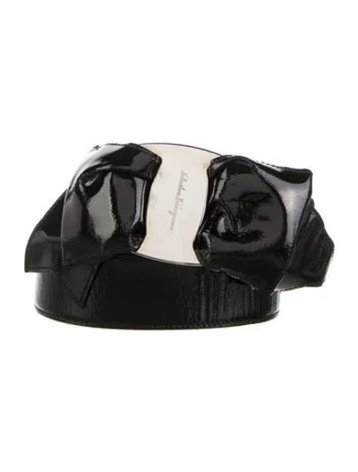 Pre-owned Ferragamo Patent Leather Belt In Multi