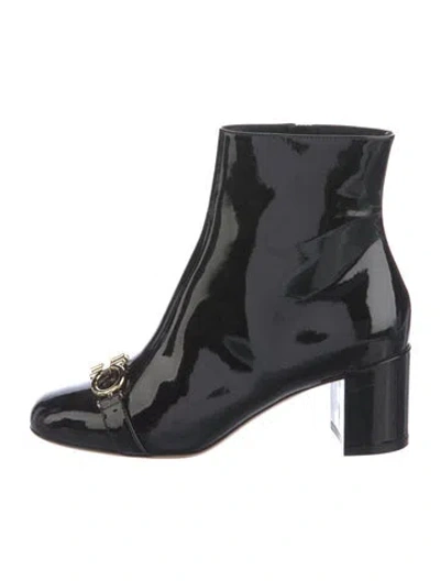Pre-owned Ferragamo Patent Leather Boots In Multi