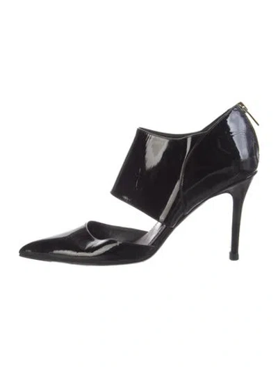 Pre-owned Ferragamo Patent Leather D'orsay Pumps In Black