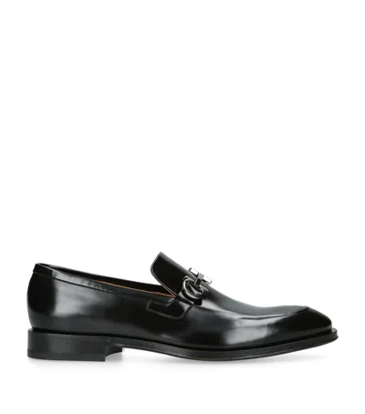 Ferragamo Canada Gancini Leather Penny Loafers In Black