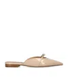 Ferragamo Patent Leather Giulye Mules 10 In Nude