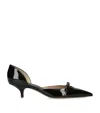 Ferragamo Gyoia Bow-embellished Patent-leather Pumps In Black