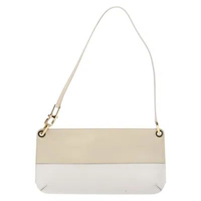 Pre-owned Ferragamo Patent Leather Handbag () In Sand