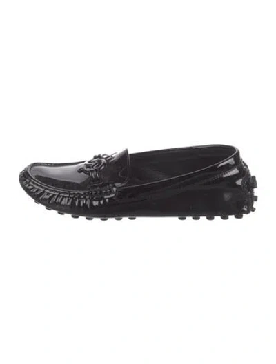 Pre-owned Ferragamo Patent Leather Loafers In Black