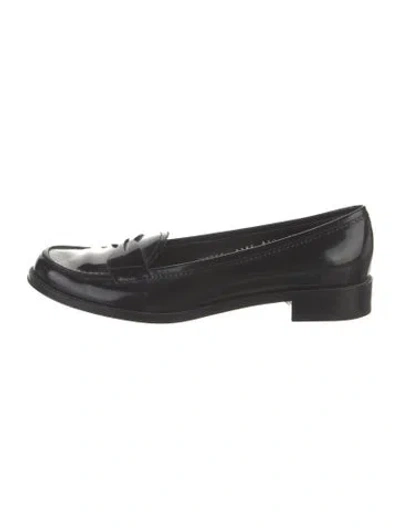 Pre-owned Ferragamo Patent Leather Loafers In Black