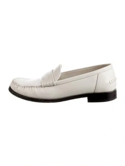 Pre-owned Ferragamo Patent Leather Loafers In Neutral