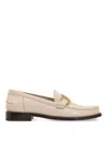 Ferragamo Patent Leather Loafers In White