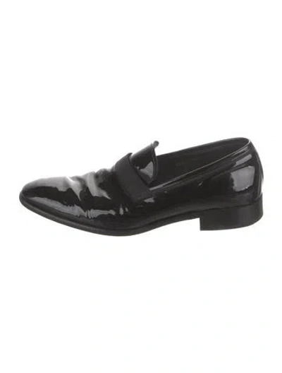 Pre-owned Ferragamo Patent Leather Oxfords In Black