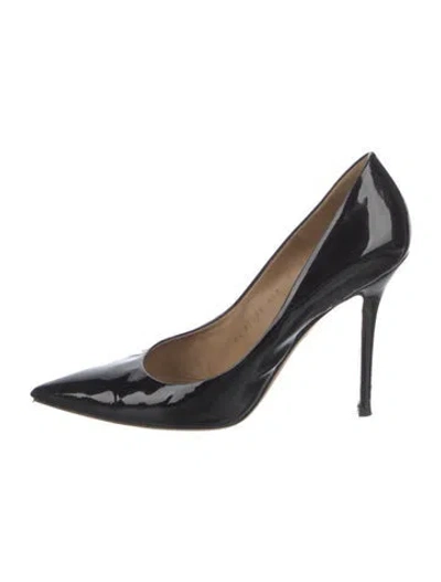 Pre-owned Ferragamo Patent Leather Pumps In Black