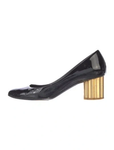 Pre-owned Ferragamo Patent Leather Pumps In Blue