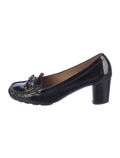 Pre-owned Ferragamo Patent Leather Pumps In Blue