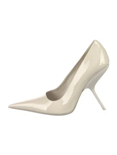 Pre-owned Ferragamo Patent Leather Pumps In Neutral