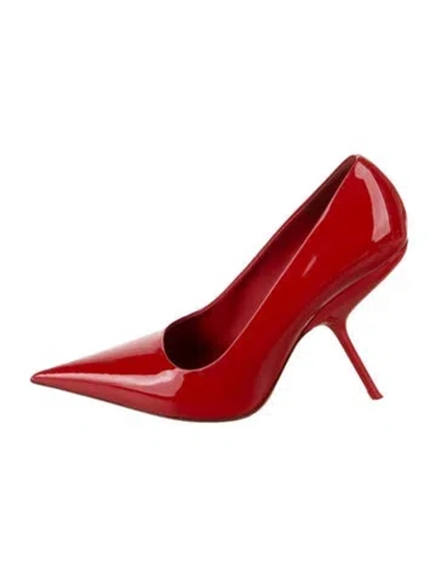 Pre-owned Ferragamo Patent Leather Pumps In Red