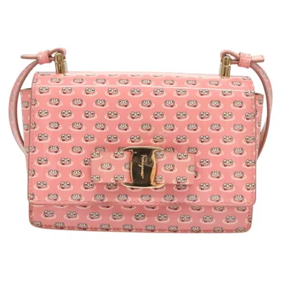 Pre-owned Ferragamo Patent Leather Shoulder Bag () In Pink