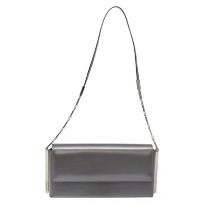 Pre-owned Ferragamo Patent Leather Shoulder Bag () In Silver
