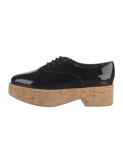 Pre-owned Ferragamo Patent Leather Sneakers In Black