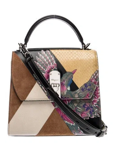 Pre-owned Ferragamo Patent Leather Top Handle Bag