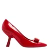 Ferragamo Patent Leather Vara Bow Pumps