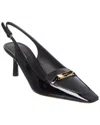 Ferragamo Patent Slingback Pump In Black