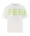 Ferragamo Graphic Logo Short-sleeved T-shirt In White