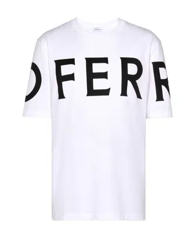 FERRAGAMO SALVATORE FERRAGAMO LOGO PRINTED CREWNECK T-SHIRT