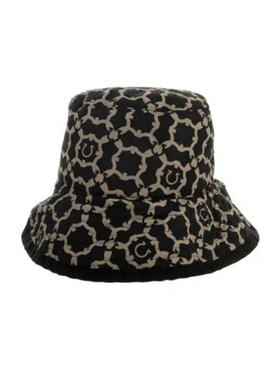 Pre-owned Ferragamo Pattern Printed Bucket Hat In Black
