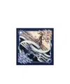 Ferragamo Day & Night-print Shawl In Blue