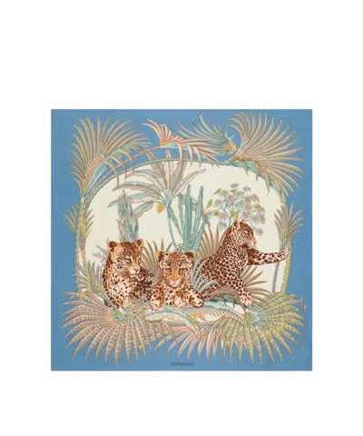 FERRAGAMO PATTERN PRINTED SILK SCARF