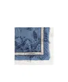 Ferragamo Floral-print Silk Scarf In Blue