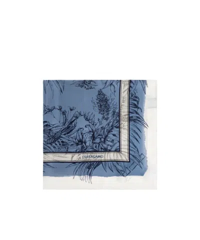Ferragamo Pattern Scarf In Blue
