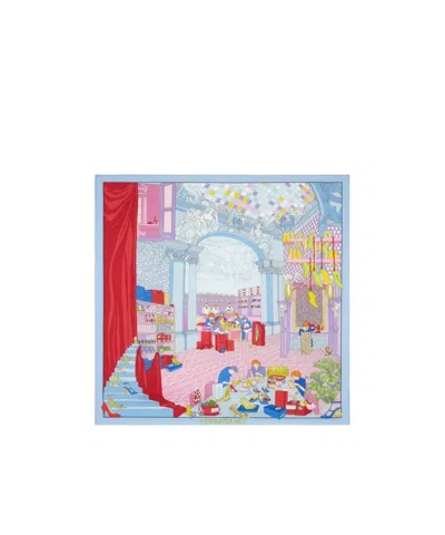 Ferragamo Pattern Silk Scarf In Multicolor