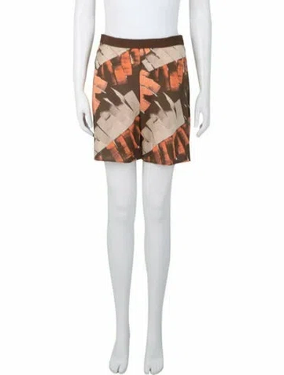 Pre-owned Ferragamo Patterned Shorts W/ Tags In Brown